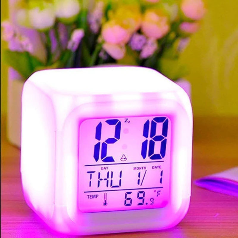 led alarm clock portabel